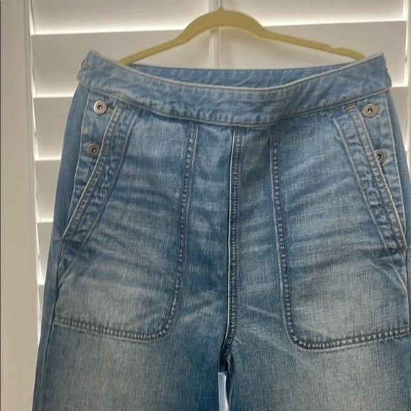 James Perse Blue Flare Wide-Leg Jeans